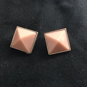 Pink statement earrings